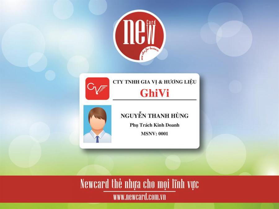 Mẫu thẻ nhân viên Cty Ghivi